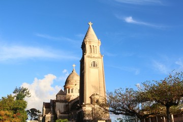 Balata cathedral in Martinique - replica of the Sacred Heart Basilica in Paris