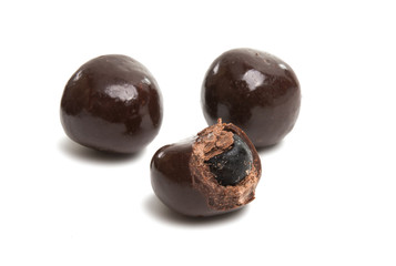 chocolate dragée with fruit