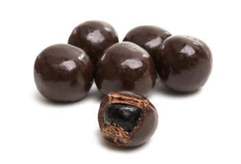 chocolate dragée with fruit