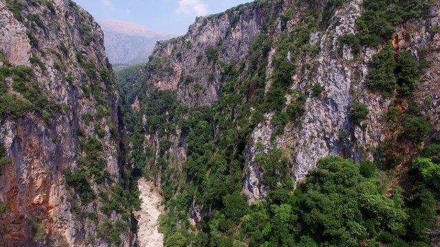 Valley will mountains on each side in Albania