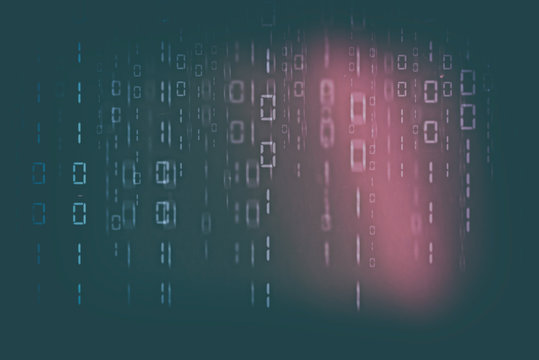 Hintergrund Cloud Wolke mit bin&auml;ren Zahlenreihen und r&ouml;tlicher Farbe