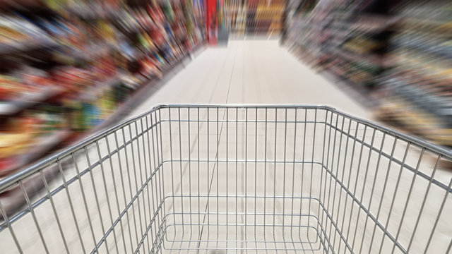 Shopping cart and motion blur