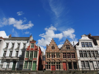 Fototapeta premium Gent: Häuser in der historischen Altstadt