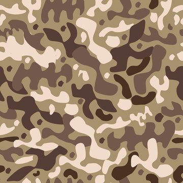 seamless camouflage pattern. blue  yellow and brown colors