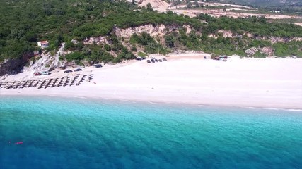 Beach with clear water in Albania