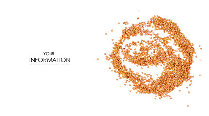 Pile of buckwheat groats pattern