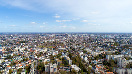 Photo aérienne de la ville de Nantes, en Loire Atlantique