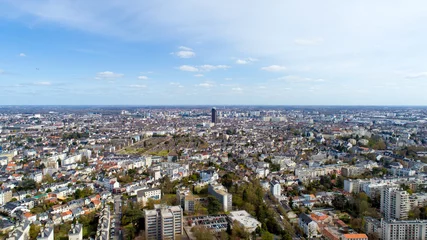 Foto op Plexiglas Photo aérienne de la ville de Nantes, en Loire Atlantique © altitudedrone