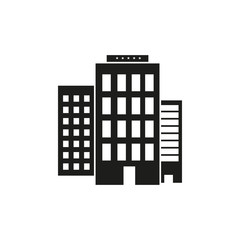 Hotel travel black icon