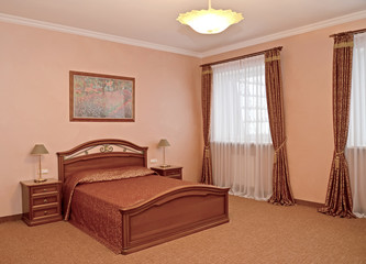  A bedroom interior in classical style