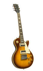 Fototapeta premium Beautiful sunburst electric guitar isolated on white