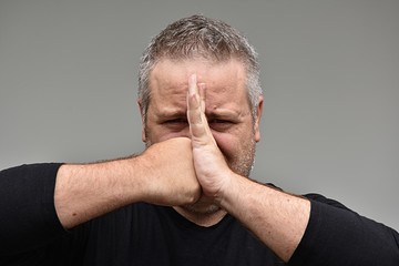 Fototapeta premium Angry Overweight Male