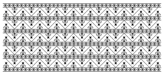 Traditional Romanian folk art knitted embroidery pattern