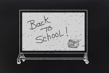 back to school word and books