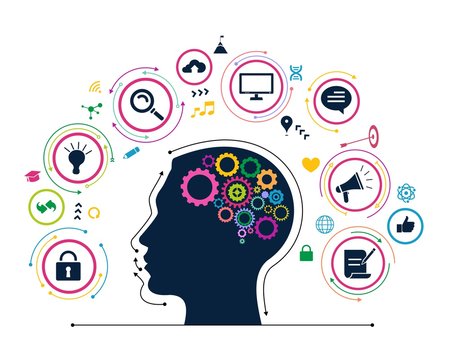 Digital marketing concept. Network infographics vector background.