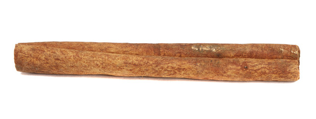 dried cinnamon stick isolated on white background
