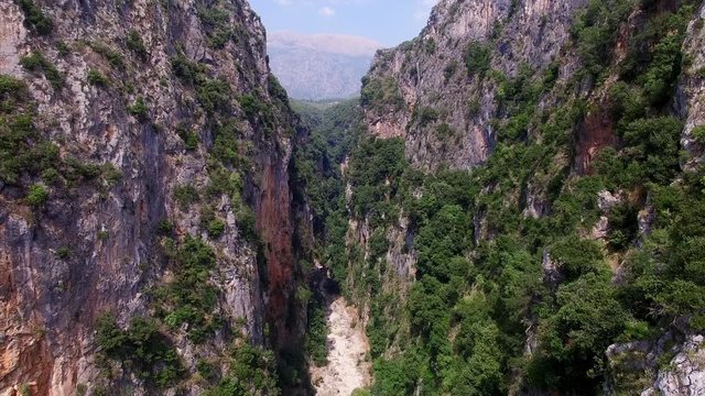 Greenery on Cliffsides in Albania
