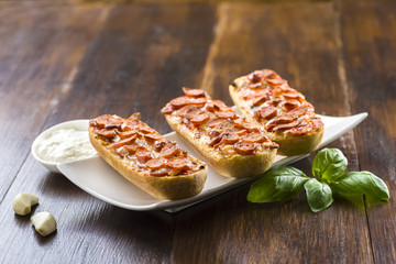 mini pizza and casseroles