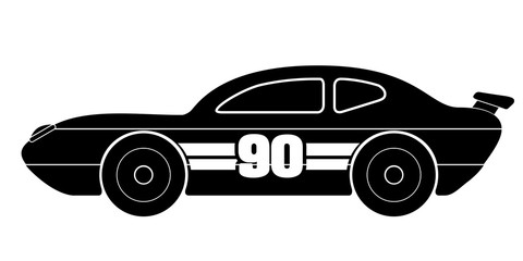 Obraz premium Isolated racing car icon