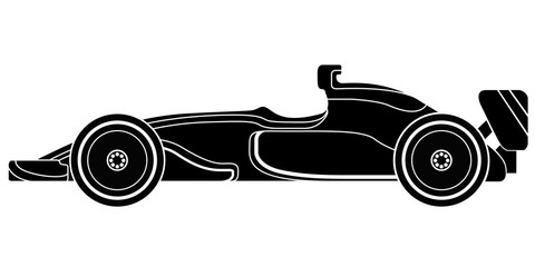 Isolated racing car icon
