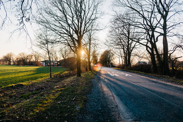 Sonnenuntergang auf dem Land