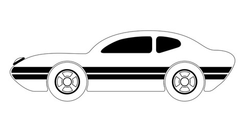 Isolated racing car icon