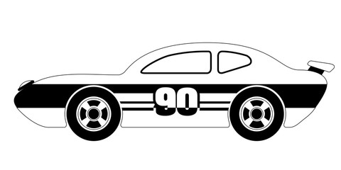 Isolated racing car icon