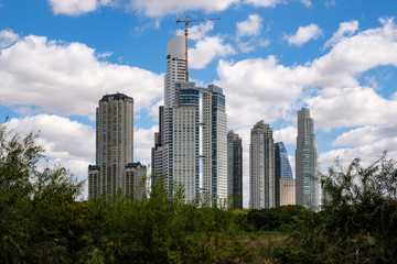 Fototapeta na wymiar Skyline of Buenos Aires Argentina and blue sky