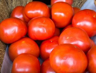 Tomatoes in basket