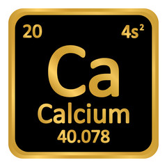 Periodic table element calcium icon.