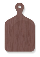 Vector illustration of wooden cutting board isolated on white background