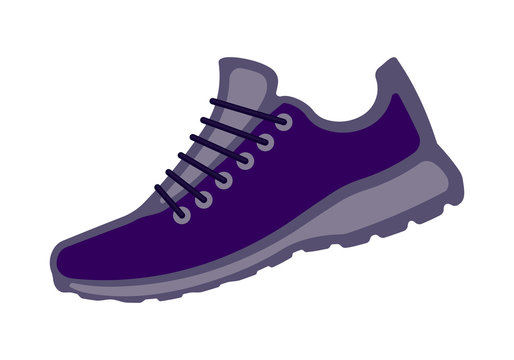 Sport shoes icon, colorful sneakers illustration for your design.