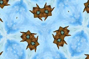 Colorful Kaleidoscope pattern with rich textures useful for background or wallpaper