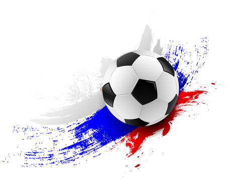 Fußball mit Russland Flagge Vektor isoliert