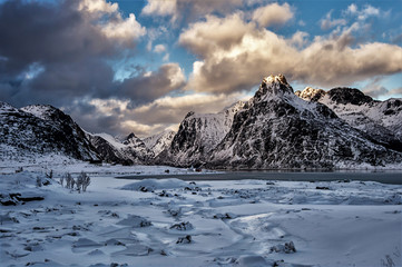 Lofoten, with its diverse topography, has great local weather variations due to its tall mountains...