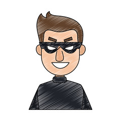Thief man cartoon vector illustration graphic design