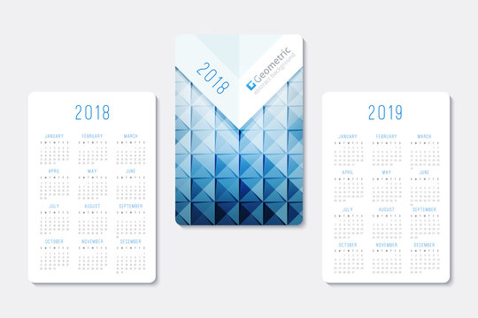 calendar 2018 and 2019 template