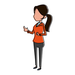 Executive woman cartoon vector illustration graphic design