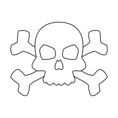 Skull with bones symbol vector illustration graphic design