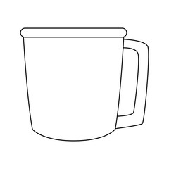 Coffee in mug isolated vector illustration graphic design