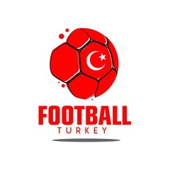 Football Turkey Logo Vector Template Design Illustration