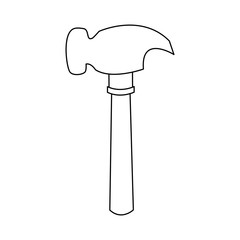 Hammer construction tool vector illustration graphic design