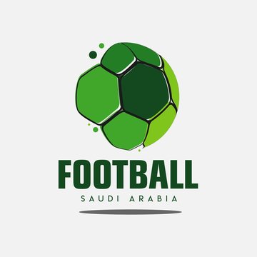 Football Saudi Arabia Logo Vector Template Design Illustration