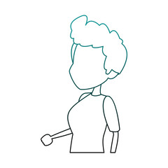Woman faceless cartoon vector illustration graphic design