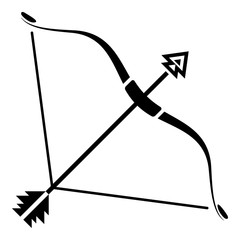 Srong bow icon, simple style