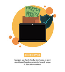 Online shopping infographic vector illustration graphic design