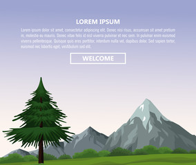 Beautiful landscape infographic vector illustration graphic design