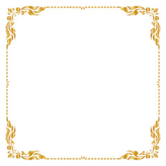 Decorative frame and border, Square frame, Golden frame, Thai pattern, Vector illustration
