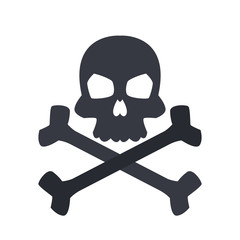 Skull with bones symbol vector illustration graphic design