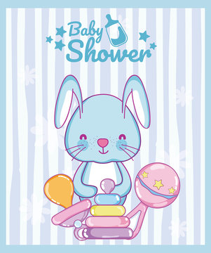 Baby shower cartoons card
